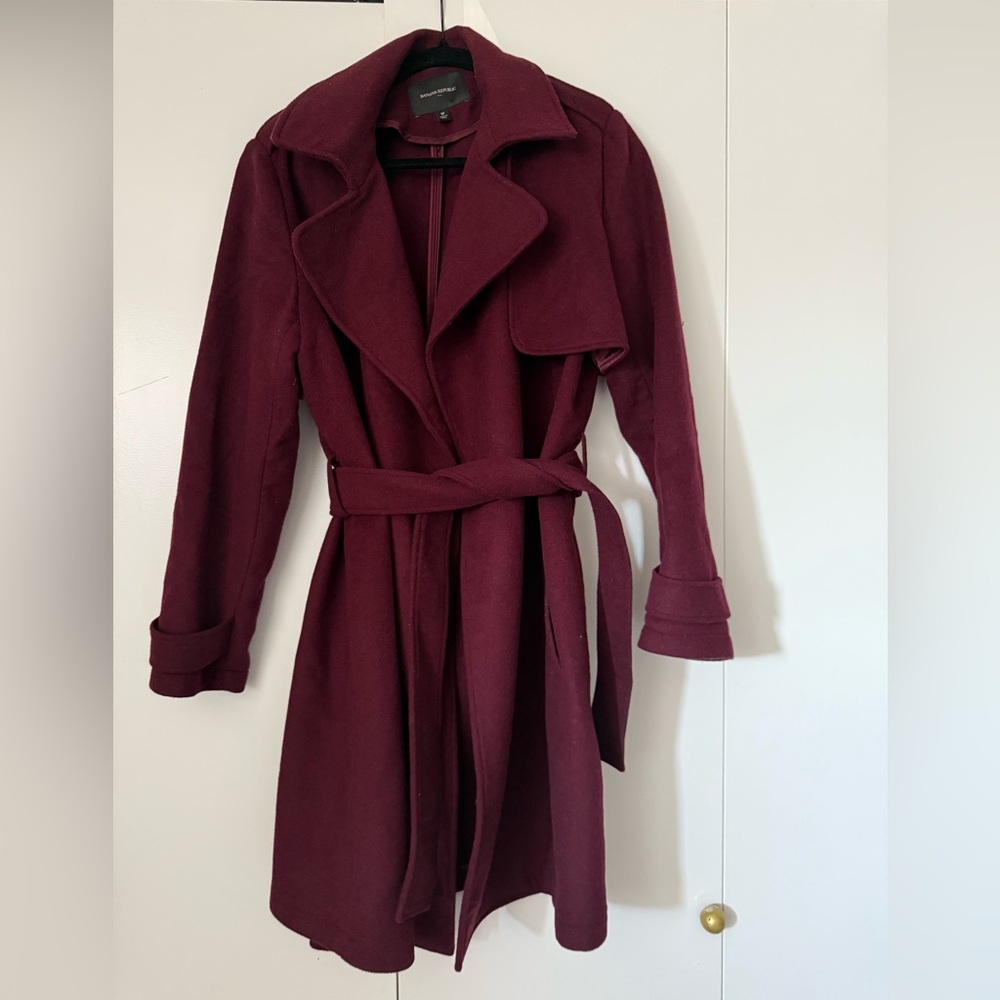 Banana Republic Burgundy Trench Coat